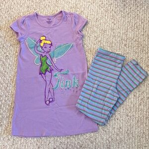 Disney TINKERBELL dress and leggings - size 10 Youth